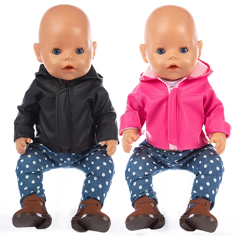 Doll clothes fashion leather jacket Three-piece suit 41cm baby clothes Rebirth doll Suitable for 18 inch dolls children clothes
Doll clothes fashion leather jacket Three-piece suit 41cm baby clothes Rebirth doll Suitable for 18 inch dolls children clothes