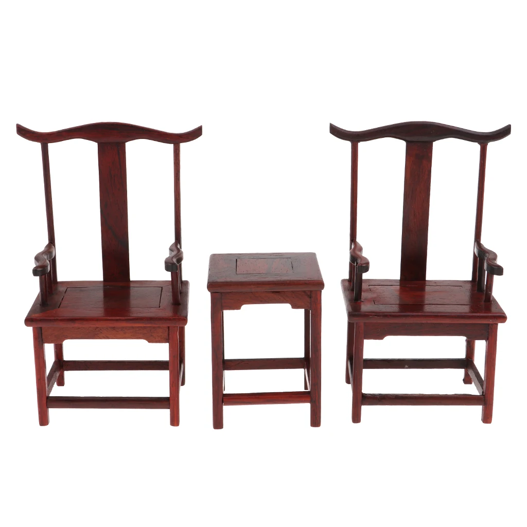 1:6 Dollhouse Solid Rosewood Miniatures Furniture Wooden Tea Table and Two Armchairs Home Decor
1:6 Dollhouse Solid Rosewood Miniatures Furniture Wooden Tea Table and Two Armchairs Home Decor