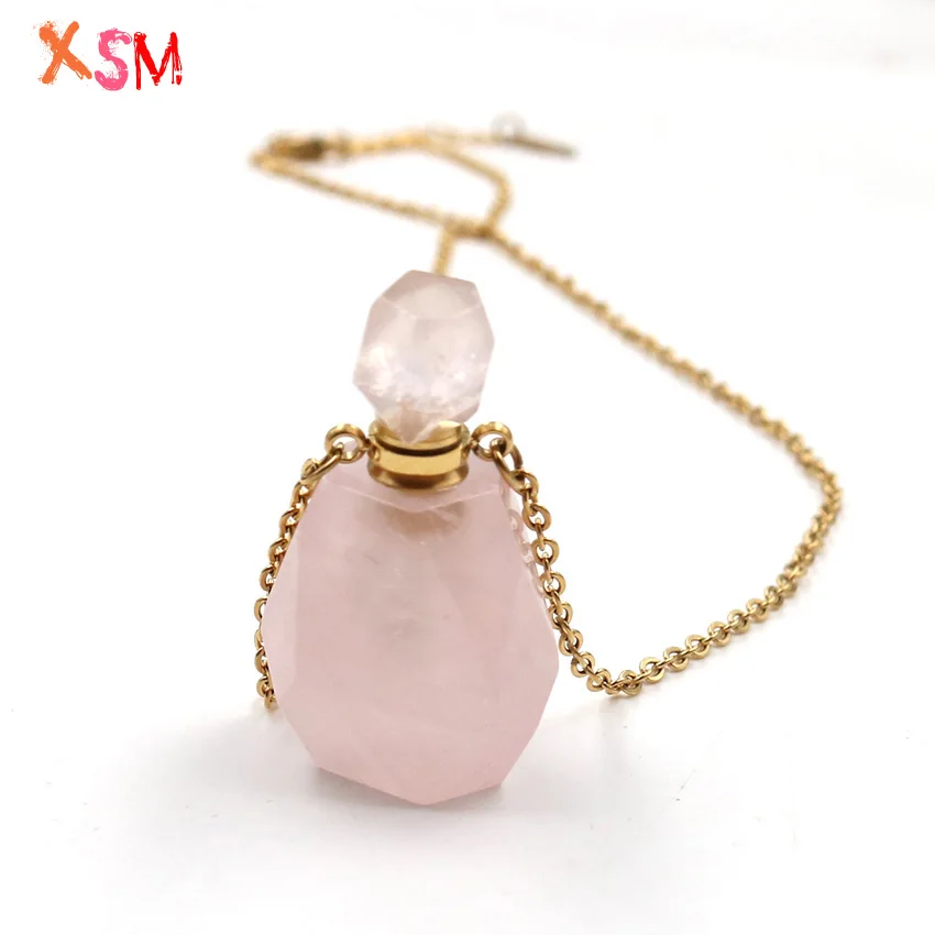 XSM Essential Oil Perfume Bottle Pendant Necklace for Women Natural Rose Quartzs Link Chain Diffuser Aromatherapy Jewelry Making
XSM Essential Oil Perfume Bottle Pendant Necklace for Women Natural Rose Quartzs Link Chain Diffuser Aromatherapy Jewelry Making