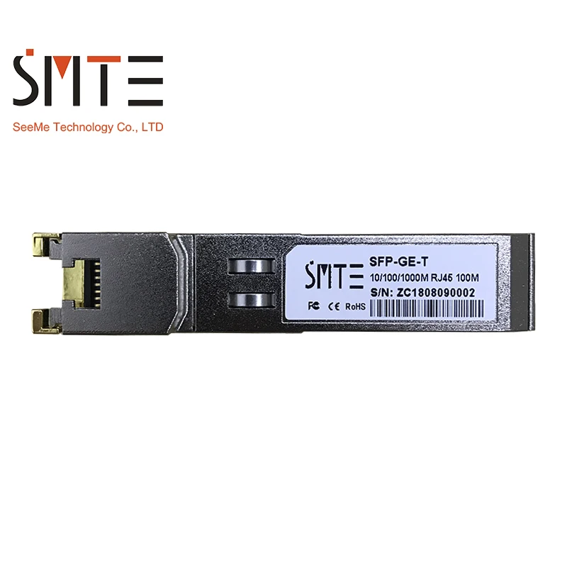 SFP-GE-T 100m 1000Base-T RJ45 совместимый волоконно-оптический трансивер 10/100/1000M RJ45 100m
SFP-GE-T 100m 1000Base-T RJ45 совместимый волоконно-оптический трансивер 10/100/1000M RJ45 100m