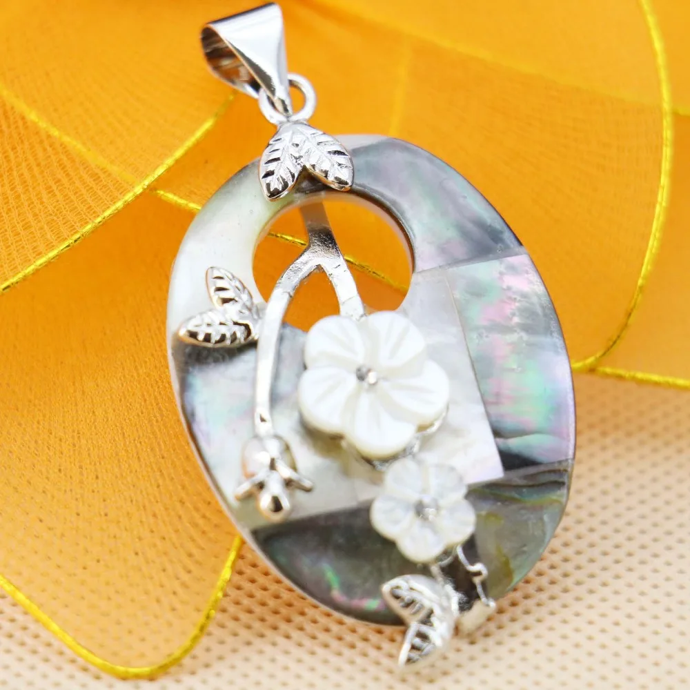 

30*40mm Natural Abalone seashells sea shells pendants beads Embroider flower Accessories paua jewelry making design diy crafts