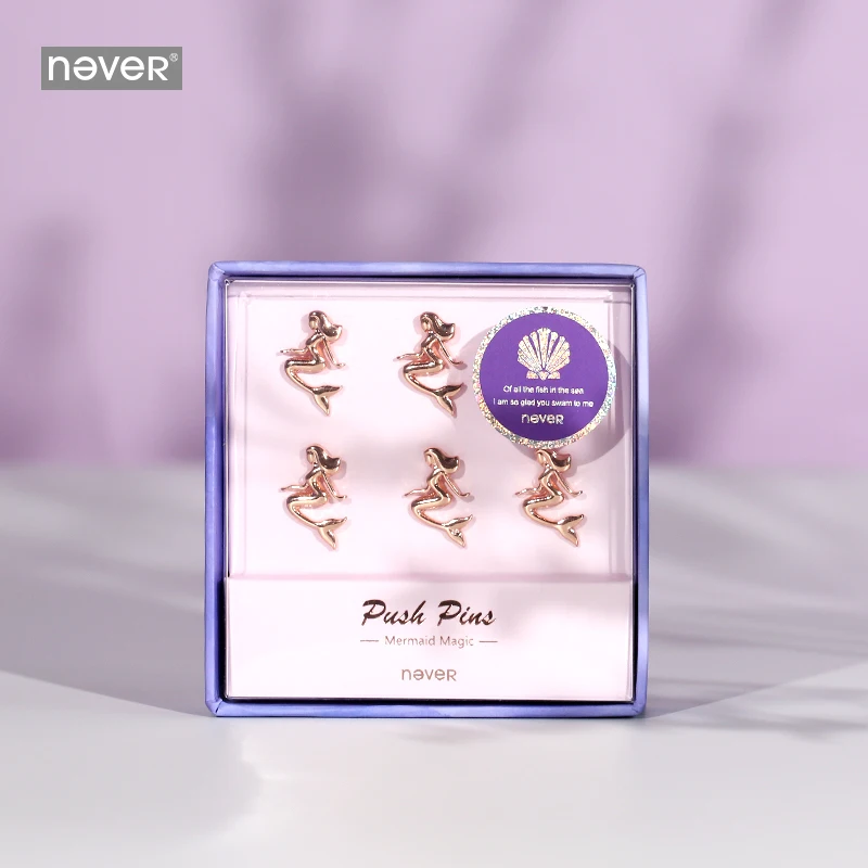 Never Mermaid Shaped Push Pins Thumbtack Pin Pushpins for Soft Corkboard Rose Gold Decor Office Accesorios Escolares Stationery
Never Mermaid Shaped Push Pins Thumbtack Pin Pushpins for Soft Corkboard Rose Gold Decor Office Accesorios Escolares Stationery
