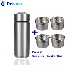 pH 9.5 Stainless Alkaline Water Ionizer Bottle   Replacement Filters Cartridge Healthy Nano Energy Flask Water Filter Cup Mug
