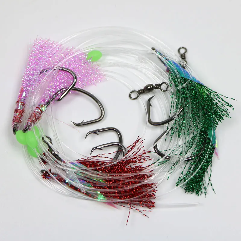 2Bags Flash Fish Skin Bait Sabiki Rigs with Hooks Sea Fishing Pink Green Red Flasher Bait Rigs With Barrel Swivel Herring
2Bags Flash Fish Skin Bait Sabiki Rigs with Hooks Sea Fishing Pink Green Red Flasher Bait Rigs With Barrel Swivel Herring