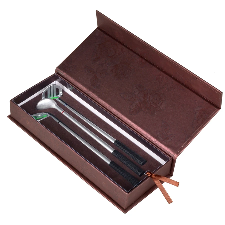 NEW Golf Gift Set Fancy Vintage Gift Case 3pcs Mini Golf Clubs Shaped Alloy Ballpoint for Golfer free shipping
NEW Golf Gift Set Fancy Vintage Gift Case 3pcs Mini Golf Clubs Shaped Alloy Ballpoint for Golfer free shipping