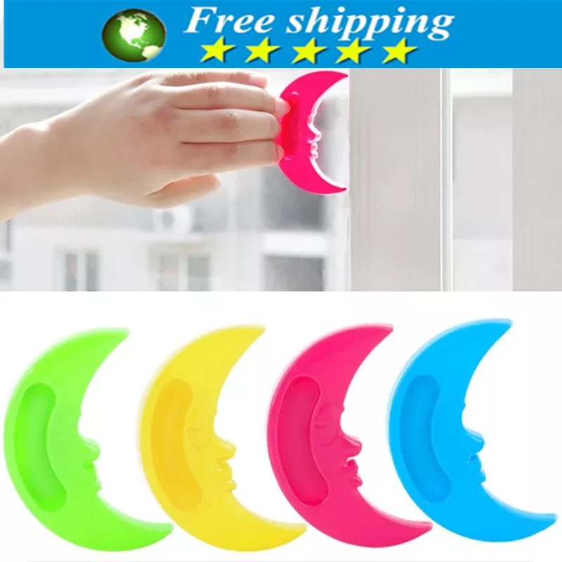 3pcs High quality cute colorful moon shaped sticky glass door handle kitchen Free shipping.
3pcs High quality cute colorful moon shaped sticky glass door handle kitchen Free shipping.