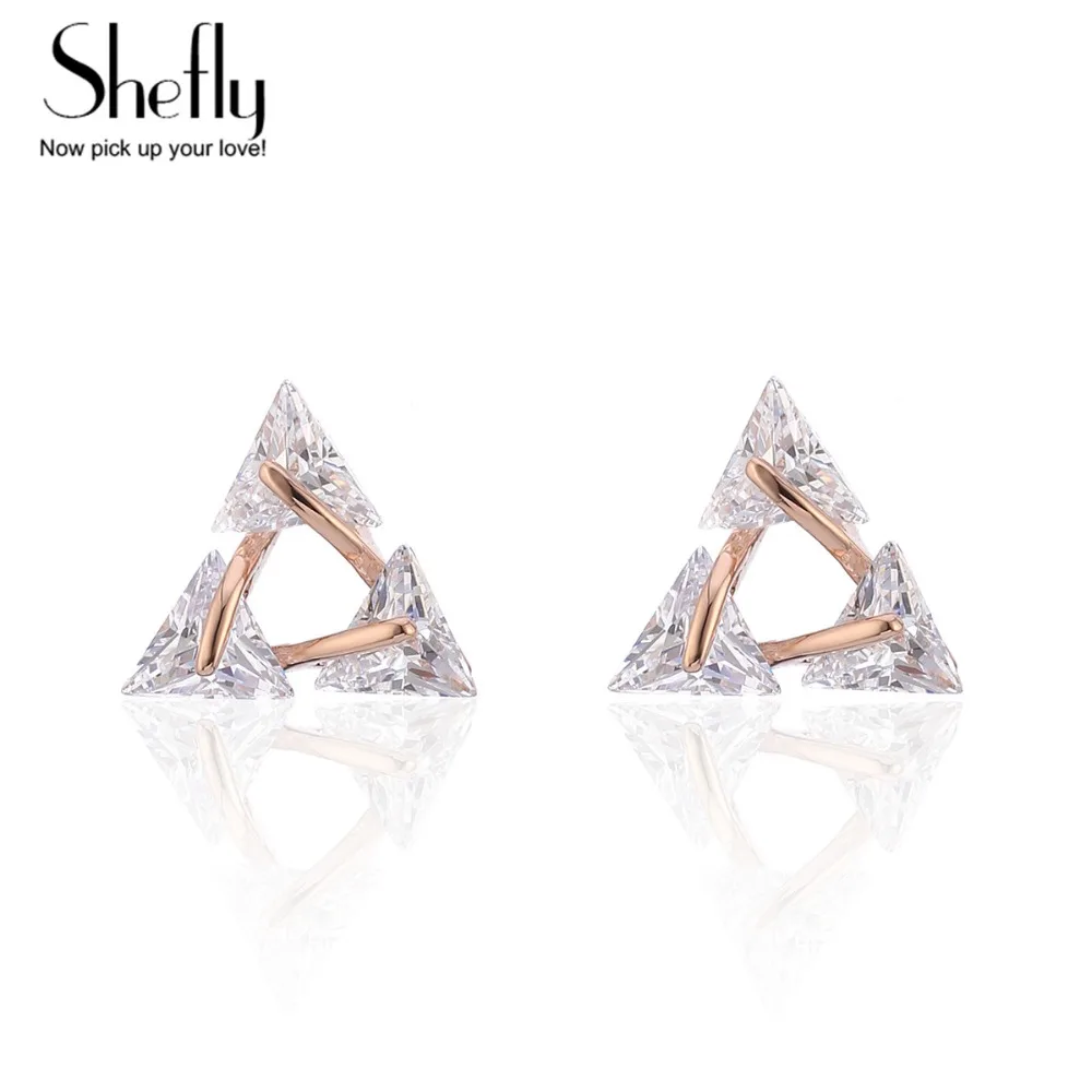 Cubic Zirconia Triangle Stud Earring for Women Rose Gold Elegant Wedding Earrings Simple Style Fashion Jewelry Christmas Gift
Cubic Zirconia Triangle Stud Earring for Women Rose Gold Elegant Wedding Earrings Simple Style Fashion Jewelry Christmas Gift