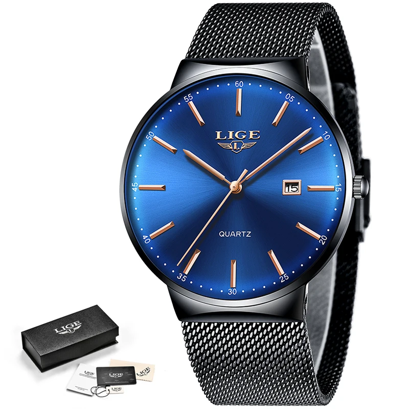 LIGE Men's Watches New Luxury Watch Men Fashion Sports Quartz Watch Stainless Steel Strap Ultra Thin Dial Date Waterproof Clock
LIGE Men's Watches New Luxury Watch Men Fashion Sports Quartz Watch Stainless Steel Strap Ultra Thin Dial Date Waterproof Clock