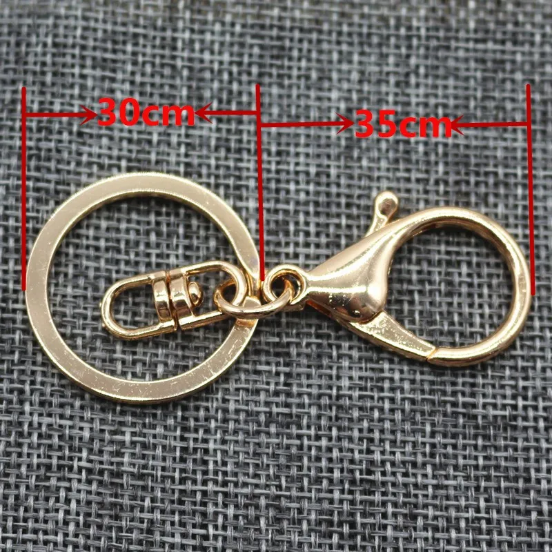 8pcs/lot 30mm Keychains Key Chains With Lobster Clasp Silver Plated Keyring Making Supplies HK237 | Украшения и аксессуары