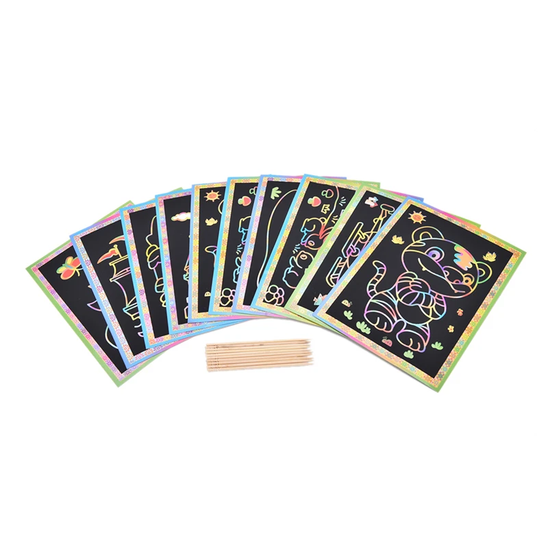 Colorful Magic Scratch Drawing Art Painting Paper Notebook Kids Children Educational Learning Stick Toys 12.7cm x 17.2cm
Colorful Magic Scratch Drawing Art Painting Paper Notebook Kids Children Educational Learning Stick Toys 12.7cm x 17.2cm