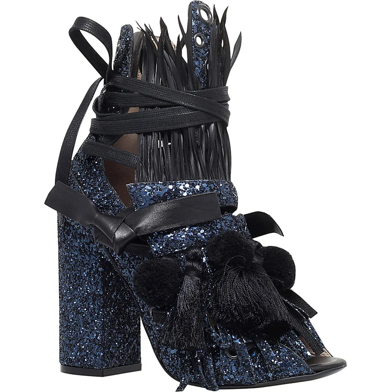 Bling-bling vintage ladies Sequined Block high heel sandals women Puffy Summer Fashion Tassel Lace Up Gladiator Peep Toe Sandals
Bling-bling vintage ladies Sequined Block high heel sandals women Puffy Summer Fashion Tassel Lace Up Gladiator Peep Toe Sandals
