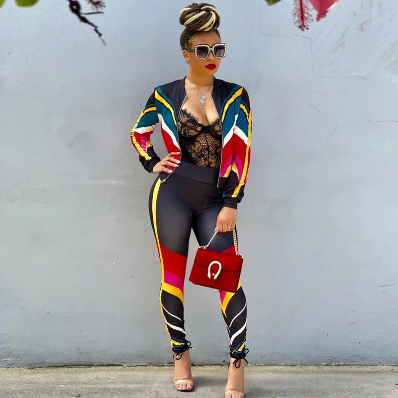 TWO PIECE SET Women Tracksuit Runway Matching Outfit Multi Stripe Color Long Sleeve Streetwear Harajuku Loungewear Plus Size 3XL
TWO PIECE SET Women Tracksuit Runway Matching Outfit Multi Stripe Color Long Sleeve Streetwear Harajuku Loungewear Plus Size 3XL
