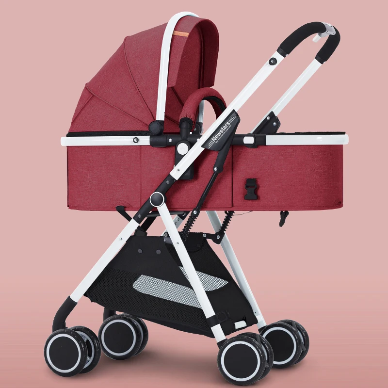 Luxury Baby Stroller 2 in 1 High-Landscape Pram Portable Folding baby Carriage Cheaper | Мать и ребенок