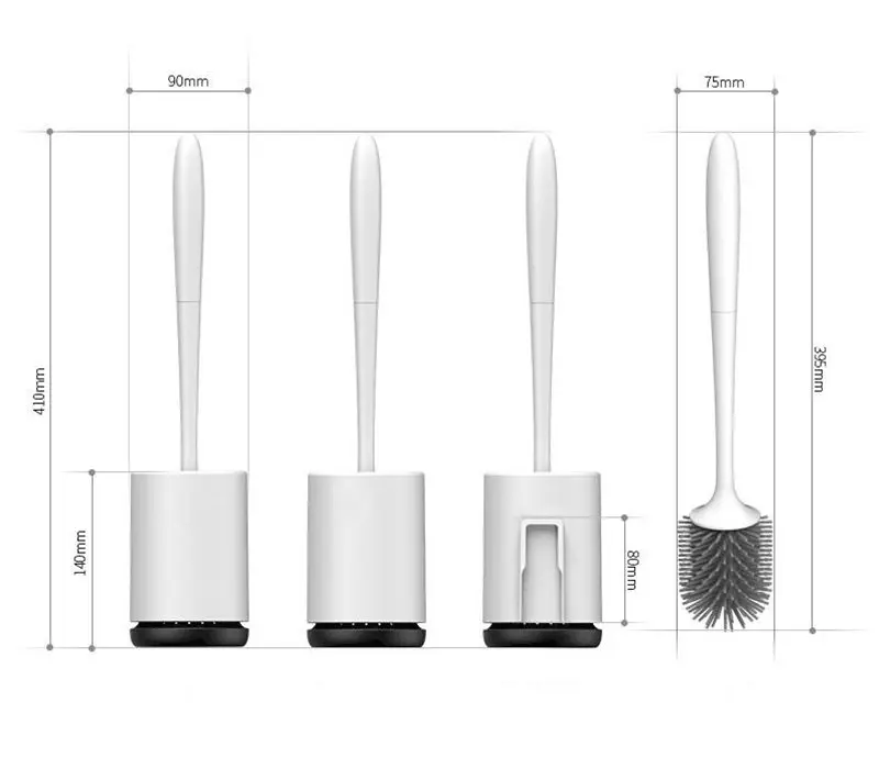 Toilet Brush Holder Set Bathroom Toilet Brush Rack Lavatory Brush Wall Mounted Toilet cleaning tools Solid Plastic Material 
Toilet Brush Holder Set Bathroom Toilet Brush Rack Lavatory Brush Wall Mounted Toilet cleaning tools Solid Plastic Material
