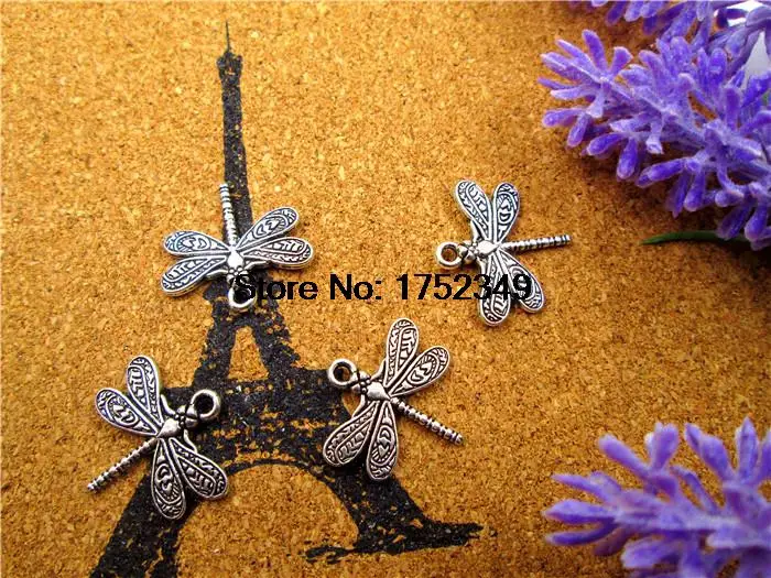 75pcs--Dragonfly Charms Antique Tibetan Silver Tone Dragonfly pendants/charms 29x32mm
75pcs--Dragonfly Charms Antique Tibetan Silver Tone Dragonfly pendants/charms 29x32mm
