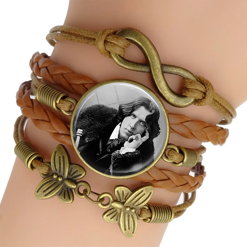 Oscar Wilde Photo Glass Cabochon Woven Rope Bracelet & Bangle Literary Jewelry Gifts for Friend
Oscar Wilde Photo Glass Cabochon Woven Rope Bracelet & Bangle Literary Jewelry Gifts for Friend