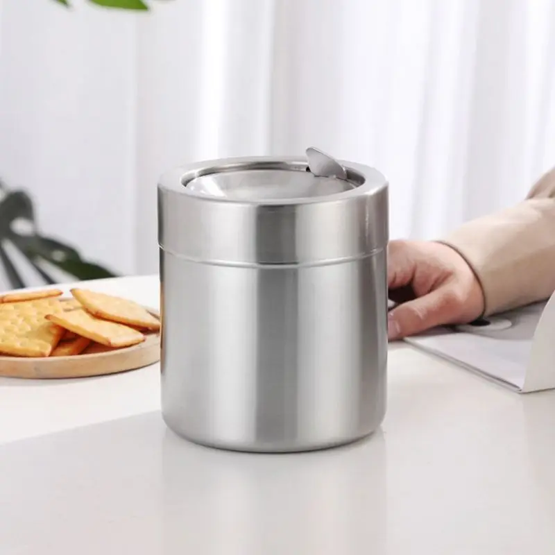 Stainless Steel Desktop Mini Trash Bin Table Waste Garbage Can With Swing Lid Cover For Kitchen Office
Stainless Steel Desktop Mini Trash Bin Table Waste Garbage Can With Swing Lid Cover For Kitchen Office