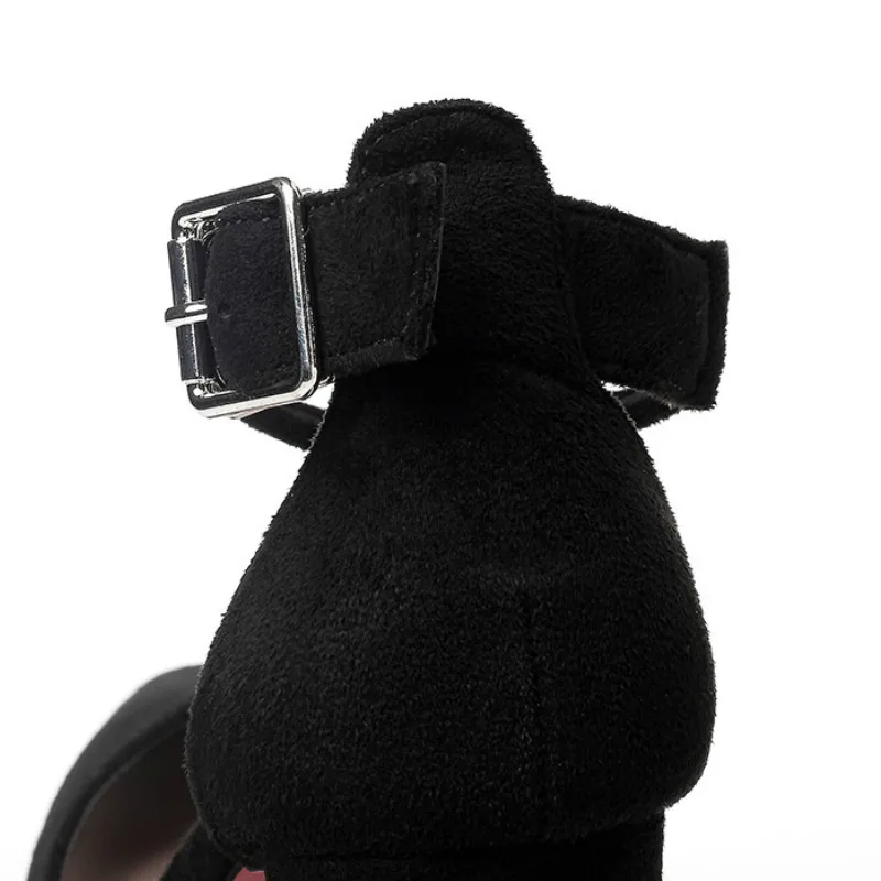 Women Sandals Shoes Buckle Strap Flock Shallow 8cm Thick High Heels Pionted Toe Solid Sexy Lady Party Club Female Pumps Shoes
Women Sandals Shoes Buckle Strap Flock Shallow 8cm Thick High Heels Pionted Toe Solid Sexy Lady Party Club Female Pumps Shoes