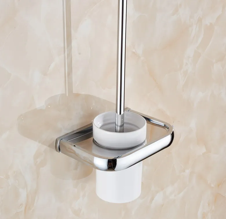 Wall Mounted Polished Chrome Brass Bathroom Toilet Brush Holder Set Bathroom Accessory Single Ceramic Cup mba835
Wall Mounted Polished Chrome Brass Bathroom Toilet Brush Holder Set Bathroom Accessory Single Ceramic Cup mba835