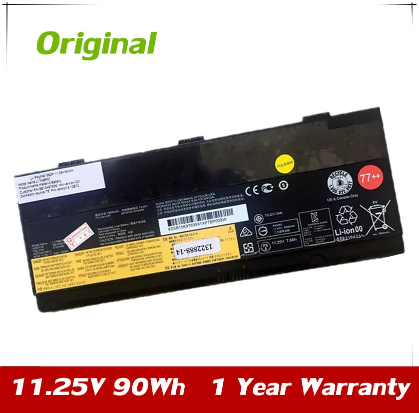 7XINbox 11.25V 90Wh 8000mAh Original L17M6P51 01AV496 SB10K97635 Laptop Battery For Lenovo Thinkpad P50 P51 P52 Series 77++
7XINbox 11.25V 90Wh 8000mAh Original L17M6P51 01AV496 SB10K97635 Laptop Battery For Lenovo Thinkpad P50 P51 P52 Series 77++