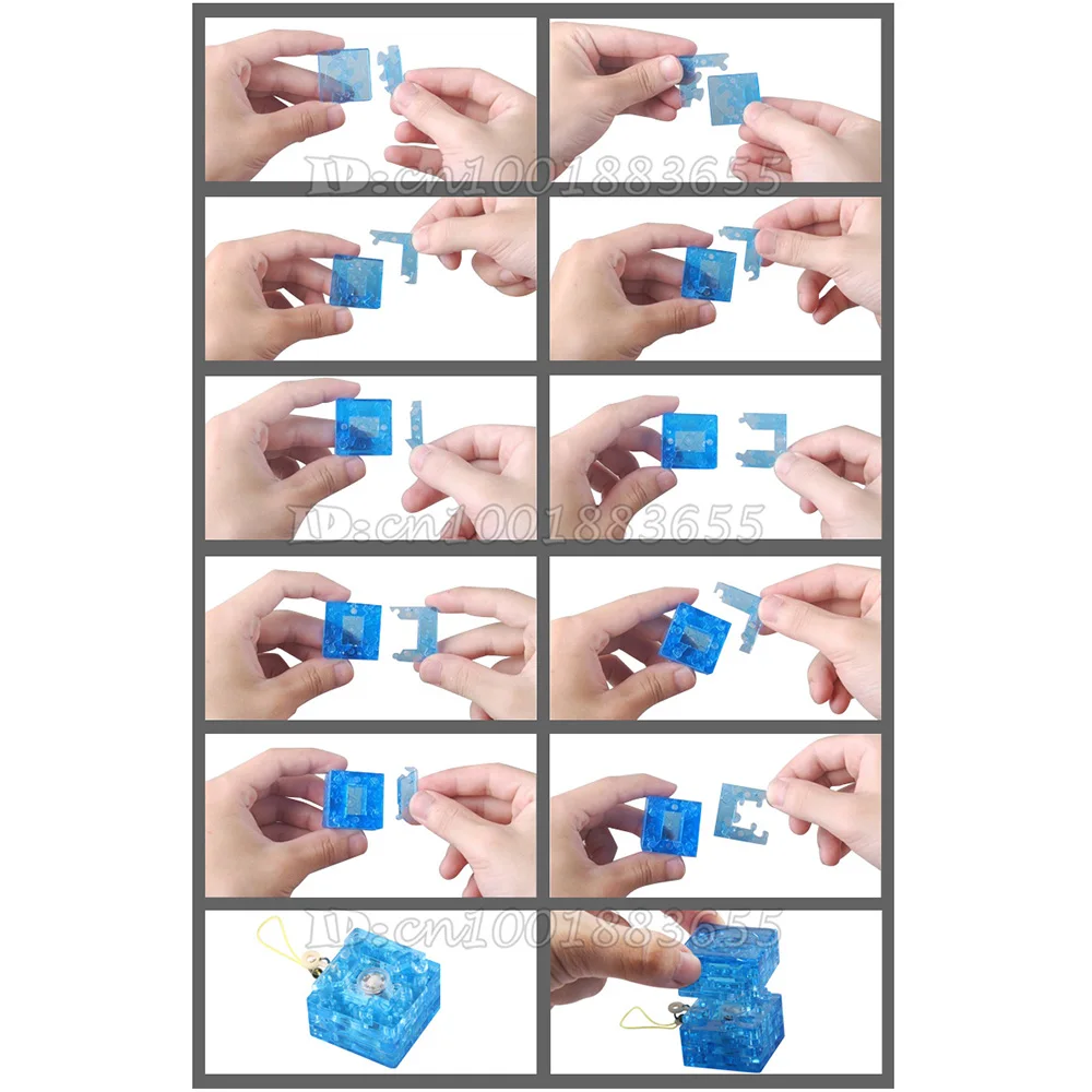 Free shipping Hot-selling Cube 3d stereoscopic crystal puzzle. Fight inserted plastic for children's educational toys | Игрушки и