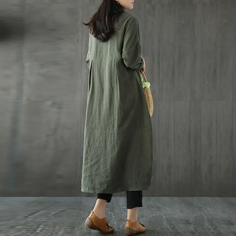 Plus Size ZANZEA Women Spring Crew Neck Long Sleeve Asymmetric Split Kaftan Solid Cotton Linen Mid Calf Dress Tunic Vestido
Plus Size ZANZEA Women Spring Crew Neck Long Sleeve Asymmetric Split Kaftan Solid Cotton Linen Mid Calf Dress Tunic Vestido