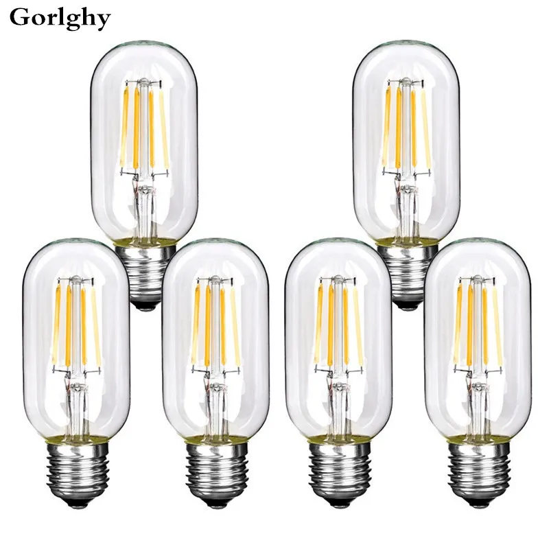 6pcs/lot T45 4W Led Filament Bulbs LED Light Bulbs Edison Style T45 Vintage Filament 4W Daylight E27 AC220-240V for Home Bar
6pcs/lot T45 4W Led Filament Bulbs LED Light Bulbs Edison Style T45 Vintage Filament 4W Daylight E27 AC220-240V for Home Bar