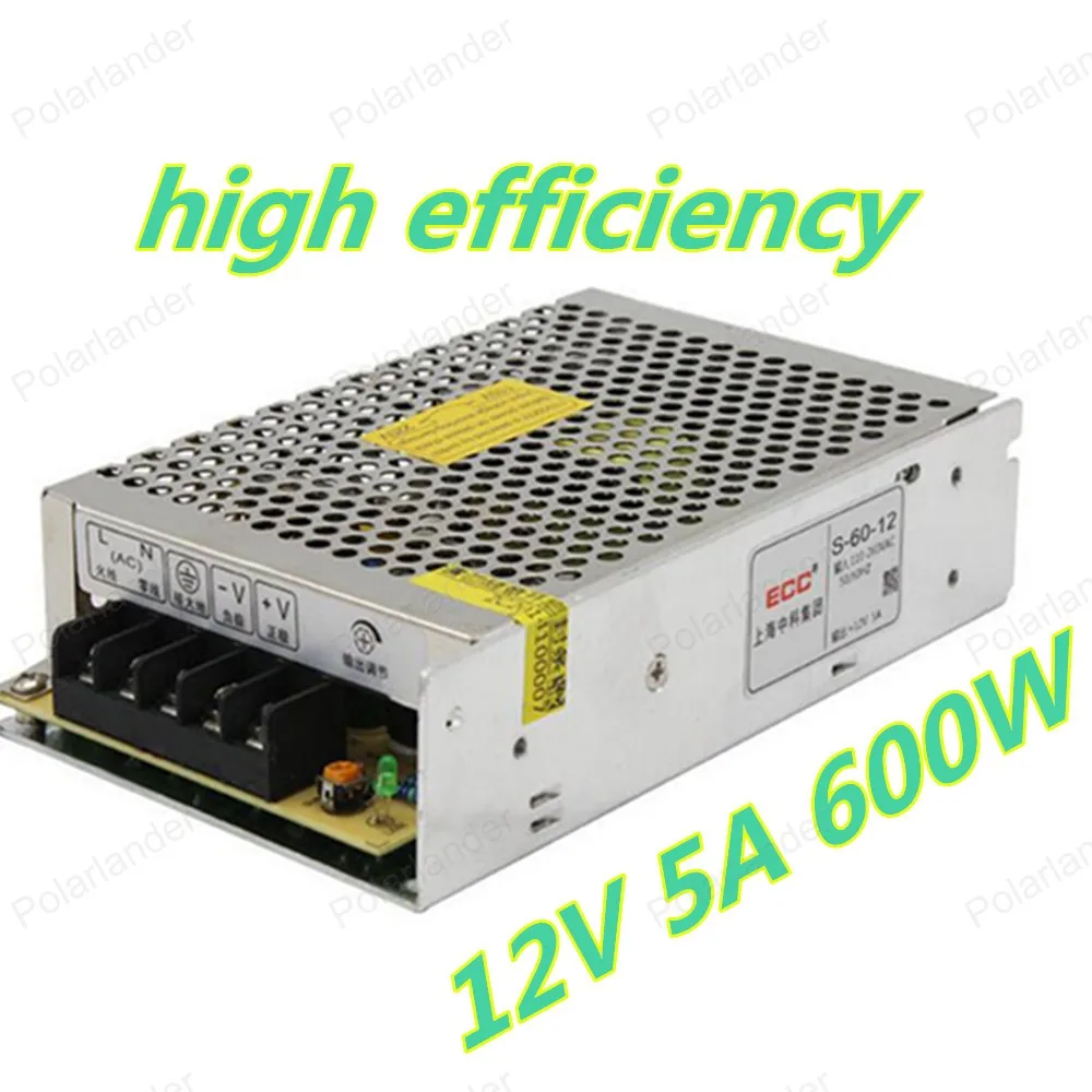 Universal AC-DC Converter 12V 5A 60W Single Output Adjustable Switching power supply unit for LED Strip light
Universal AC-DC Converter 12V 5A 60W Single Output Adjustable Switching power supply unit for LED Strip light