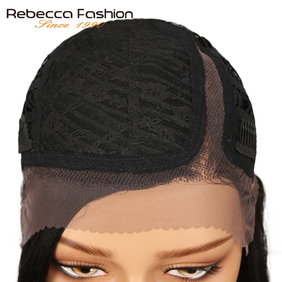 Rebecca правая часть человеческих волос кружевные передние парики для женщин