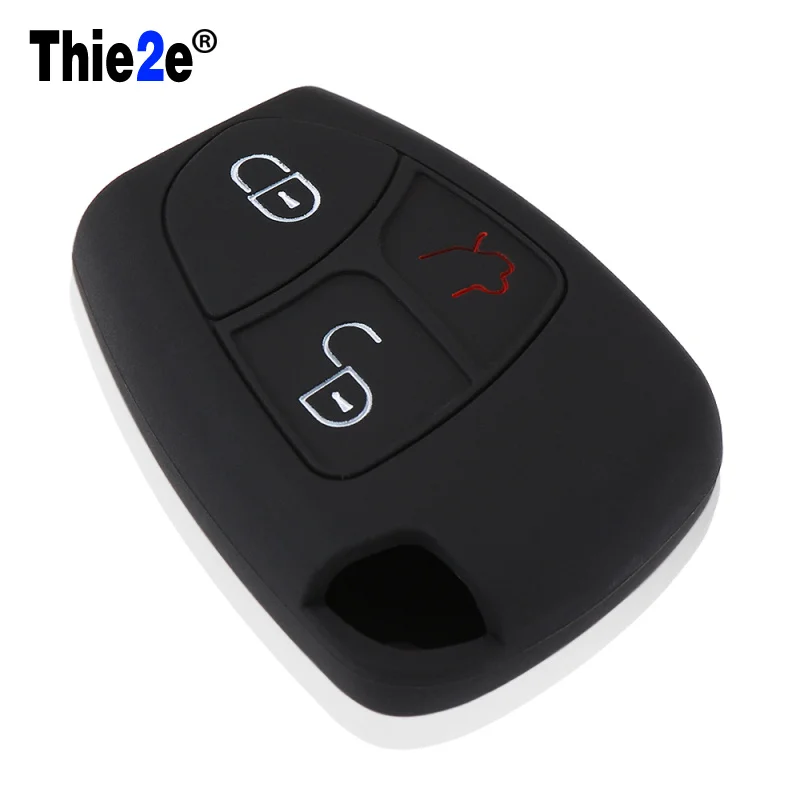 Силиконовый 3 кнопки автомобильный умный чехол для ключей Fob Mercedes Benz B C E ML S CLK 270 CL в