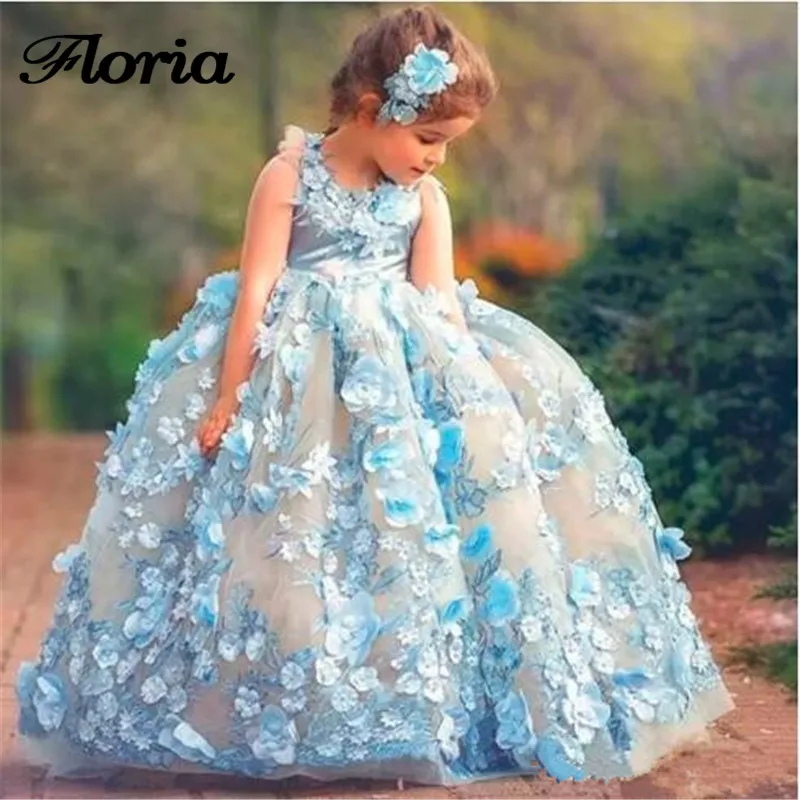Luxurious Flower Girl Dresses 3D Flower Ball Gown Kids Evening Dress Holy Communion Dresses For Girls 2019 Beach Gowns Vestidos
Luxurious Flower Girl Dresses 3D Flower Ball Gown Kids Evening Dress Holy Communion Dresses For Girls 2019 Beach Gowns Vestidos
