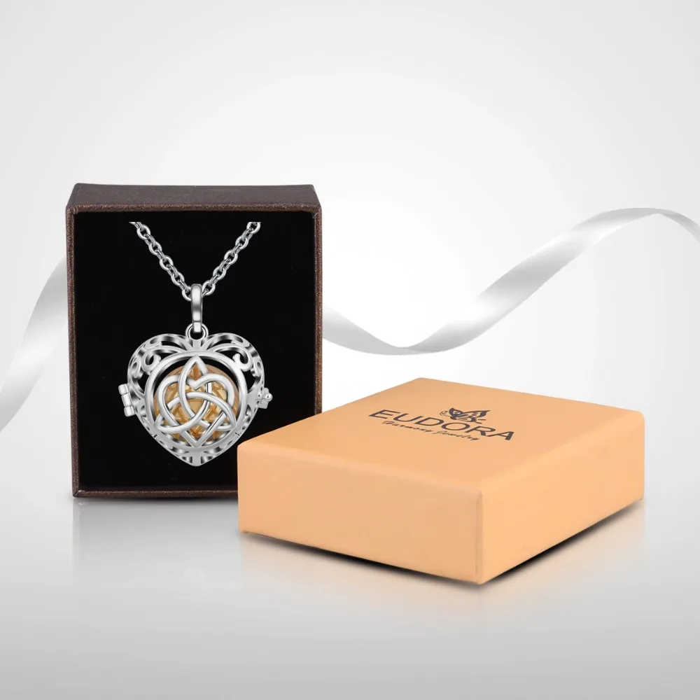 EUDORA Sound Harmony Ball Necklace Fashion Jewelry Heart Cage Pendant Chime Ball Baby Mexcain Bola Best Pregnancy Gift 18mm
EUDORA Sound Harmony Ball Necklace Fashion Jewelry Heart Cage Pendant Chime Ball Baby Mexcain Bola Best Pregnancy Gift 18mm
