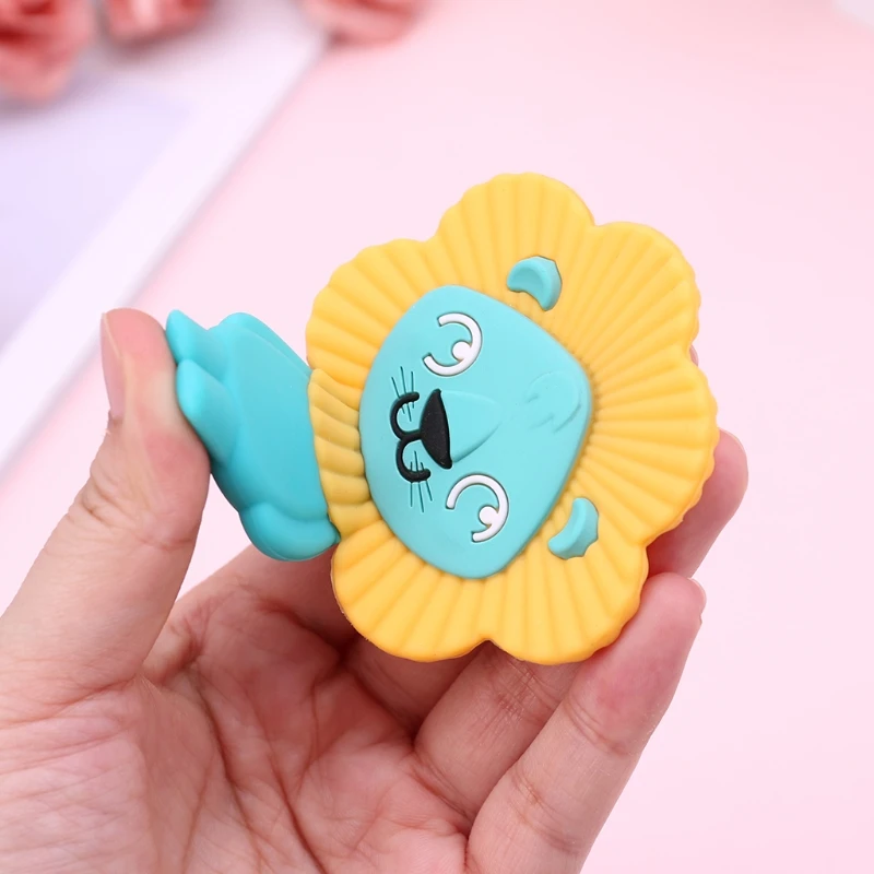 Baby Teether Cute Lion Toys Teething Care Newborn Chew Silicone BPA Free Pendant AUG8-A