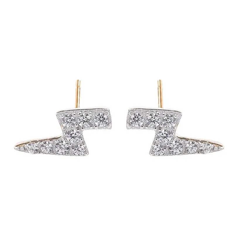 Simple Minimal 925 Sterling Silver Stud Earring For Girl CZ Flash Lightning Stud Earrings Second Stud Mini Small Delicate Design
Simple Minimal 925 Sterling Silver Stud Earring For Girl CZ Flash Lightning Stud Earrings Second Stud Mini Small Delicate Design