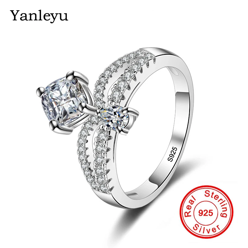Yanleyu Princess Crown Ring 100% Real 925 Sterling Silver AAA+ Cubic Zrconia Wedding Engagement Jewelry Rings for Women PR226
Yanleyu Princess Crown Ring 100% Real 925 Sterling Silver AAA+ Cubic Zrconia Wedding Engagement Jewelry Rings for Women PR226