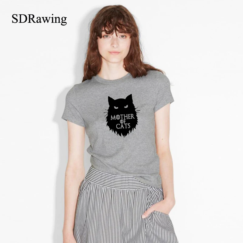 Fashion Women MOTHER OF CATS Printed Female T-shirt Kawaii Cute Summer Top Tee Shirt Femme Black White Camisetas Mujer drop ship
Fashion Women MOTHER OF CATS Printed Female T-shirt Kawaii Cute Summer Top Tee Shirt Femme Black White Camisetas Mujer drop ship