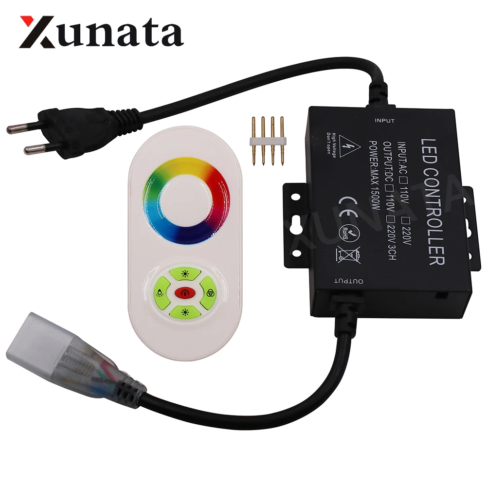 DC110V DC220V US/EU 1500W Dimmer 5KEY RF Wireless Touch Remote RGB Led Controller
DC110V DC220V US/EU 1500W Dimmer 5KEY RF Wireless Touch Remote RGB Led Controller