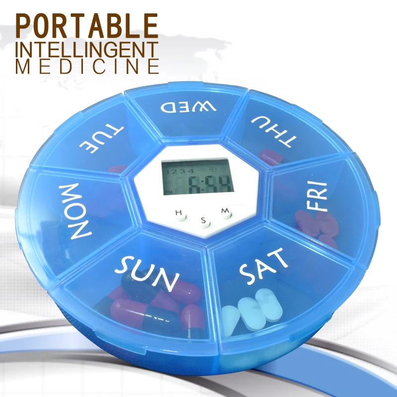 Pill Box Organizer Storage Case 7-Day Pill Splitters Organizer Container Dispenser Small Pill Storage Sound Alarm Clock MT105
Pill Box Organizer Storage Case 7-Day Pill Splitters Organizer Container Dispenser Small Pill Storage Sound Alarm Clock MT105