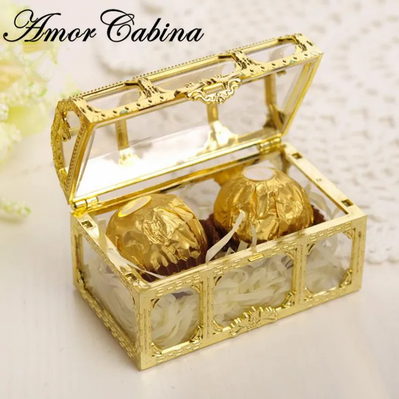 Creative personality wedding and party hollow transparent grid treasure candy box plastic gift boxes gold/silver
Creative personality wedding and party hollow transparent grid treasure candy box plastic gift boxes gold/silver