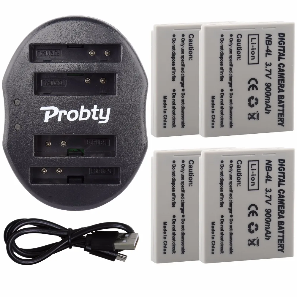 Зарядное устройство Probty NB-4L NB 4 шт., батарея 4 л + двойное зарядное устройство USB для Canon PowerShot SD200, SD300, SD400, SD430, SD450, SD600, SD630, SD750, SD780 IS
Зарядное устройство Probty NB-4L NB 4 шт., батарея 4 л + двойное зарядное устройство USB для Canon PowerShot SD200, SD300, SD400, SD430, SD450, SD600, SD630, SD750, SD780 IS