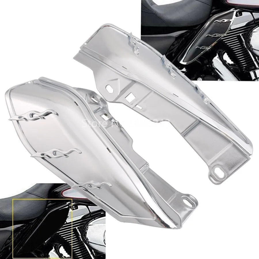Pair Chrome Mid-Frame Air Deflectors Fits For 2009-2016 Harley Fatboy Touring Trike New
Pair Chrome Mid-Frame Air Deflectors Fits For 2009-2016 Harley Fatboy Touring Trike New