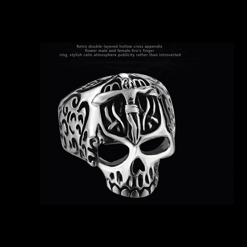 High Quality Jesus Cross Male ring 2019 Fashion Ring Stainless Steel Rings For Man Skull Ring Punk Biker Skeleton Jewelry
High Quality Jesus Cross Male ring 2019 Fashion Ring Stainless Steel Rings For Man Skull Ring Punk Biker Skeleton Jewelry