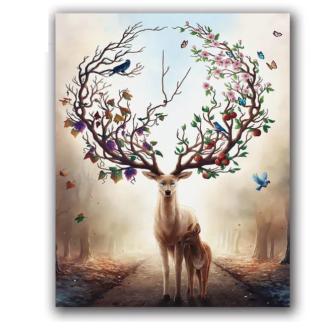 Coloring by numbers Forest Deer diy digital oil painting animals scenery paint for living room hoom decor
Coloring by numbers Forest Deer diy digital oil painting animals scenery paint for living room hoom decor