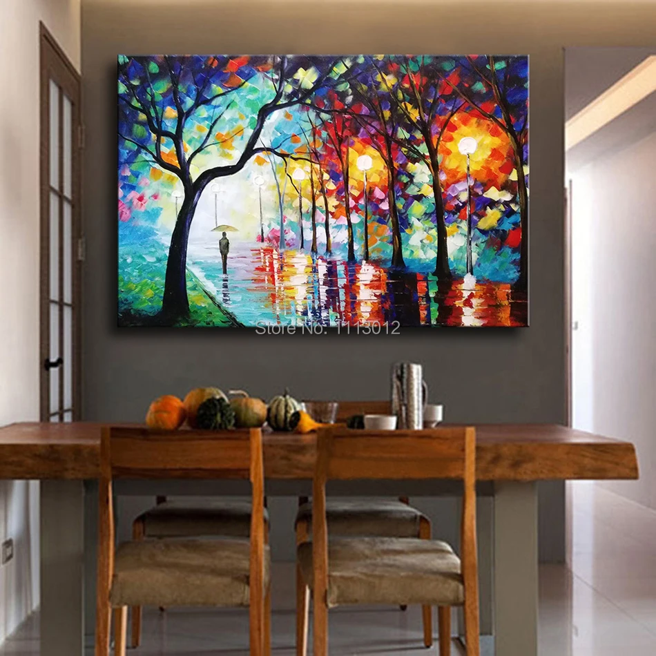 Home Decorative Wall Knife Oil Painting Modern Abstract Park Street Landscape Pictures Set On Canvas Handmade For Living Room
Home Decorative Wall Knife Oil Painting Modern Abstract Park Street Landscape Pictures Set On Canvas Handmade For Living Room