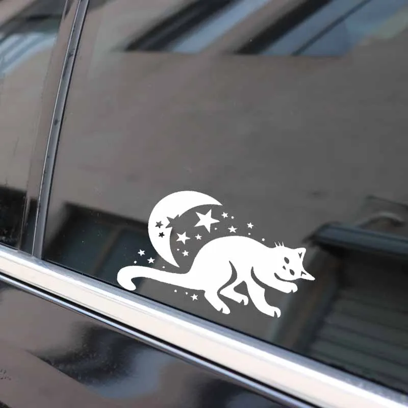 YJZT 18CM*11.1CM Cute Cat Moon star Vinyl Decal Cartoon Car Sticker Black/Silver C3-0633
YJZT 18CM*11.1CM Cute Cat Moon star Vinyl Decal Cartoon Car Sticker Black/Silver C3-0633