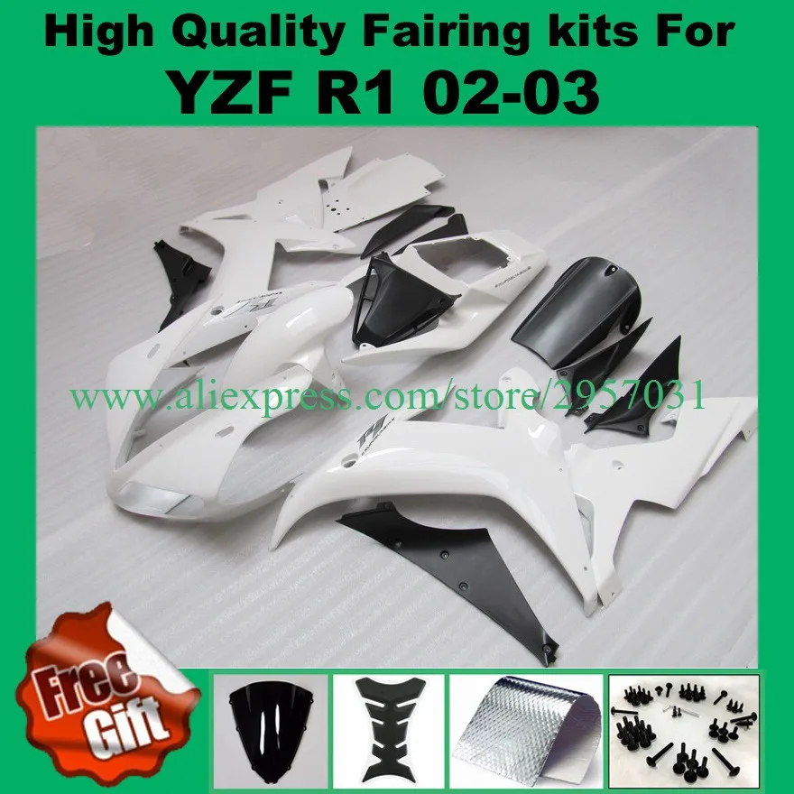 Injection Mold Fairing Kit for YAMAHA YZFR1 02 03 All white YZF R1 2002 2003 YZFR1000 yzfr1 02 03 Free screws+gifts
Injection Mold Fairing Kit for YAMAHA YZFR1 02 03 All white YZF R1 2002 2003 YZFR1000 yzfr1 02 03 Free screws+gifts