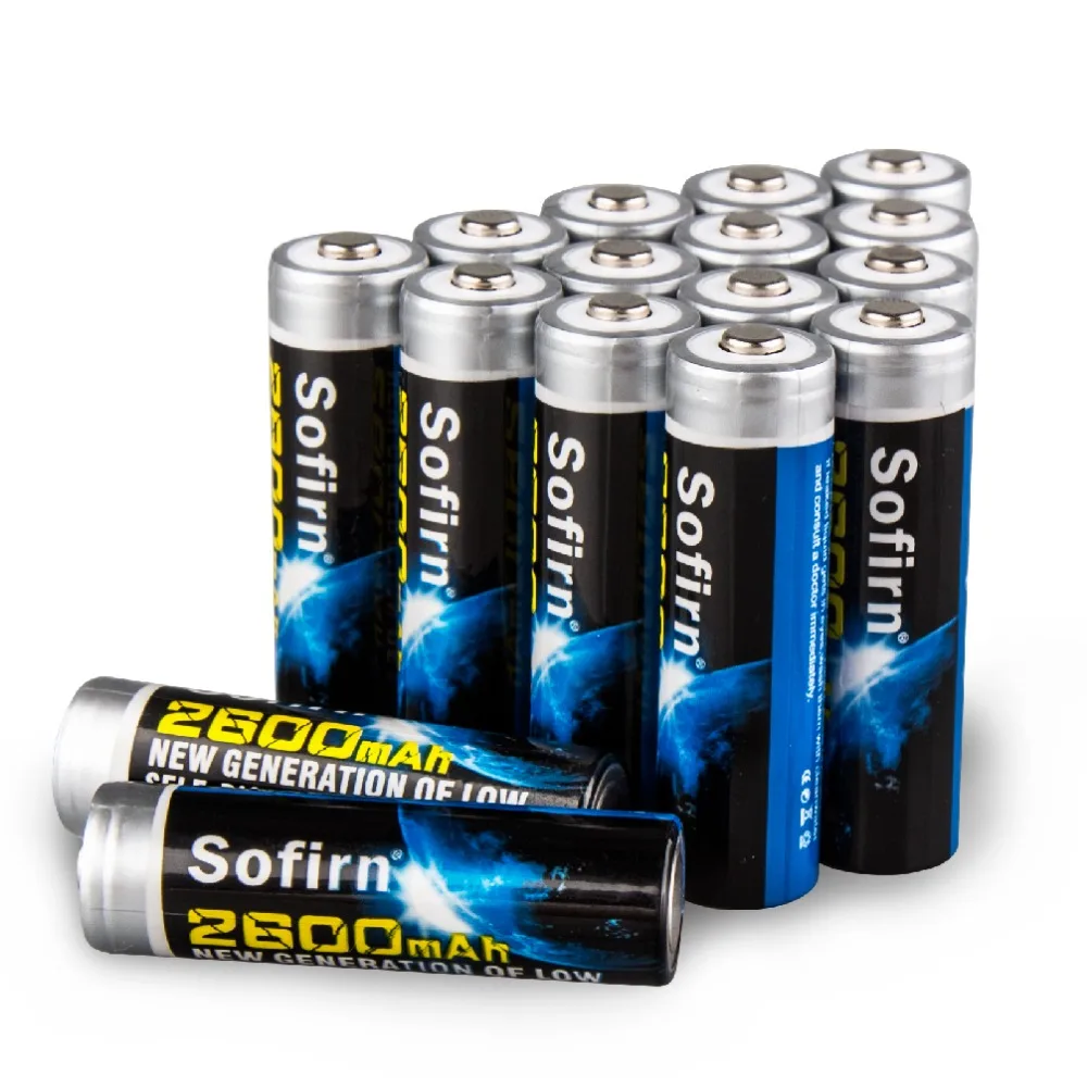 AA NiMh 2600mAh Rechargeable Batteries for LED flashlight High Capacity Pre-charged Batteries With 1000 Cycle 16 Pcs Protected
AA NiMh 2600mAh Rechargeable Batteries for LED flashlight High Capacity Pre-charged Batteries With 1000 Cycle 16 Pcs Protected