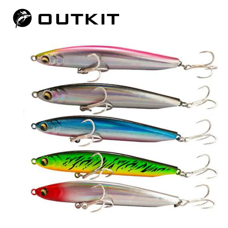 

OUTKIT High Quality 1pcs Thrill Stick Fishing Lure 12.5/17.5g Sinking Pencil Long casting Shad Minnow Artificial Bait Pike Lures
