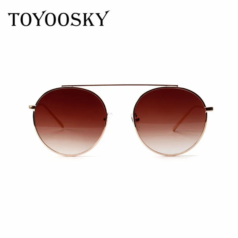 Toyoosky женские солнцезащитные очки мужские круглые градиентные роскошные