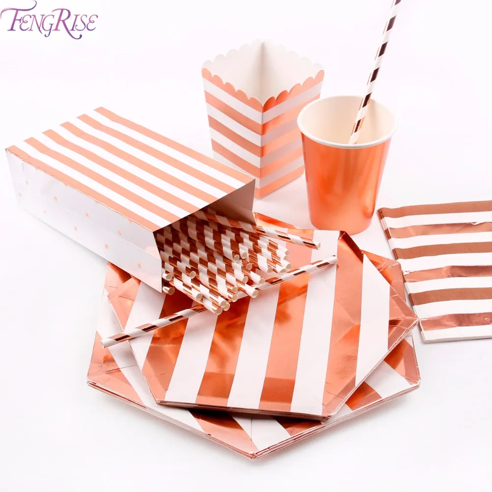FENGRISE Birthday Party Decorations Adult Rose Gold Disposable Tableware Wedding Birthday Party Accessories Baby Shower Decor
FENGRISE Birthday Party Decorations Adult Rose Gold Disposable Tableware Wedding Birthday Party Accessories Baby Shower Decor